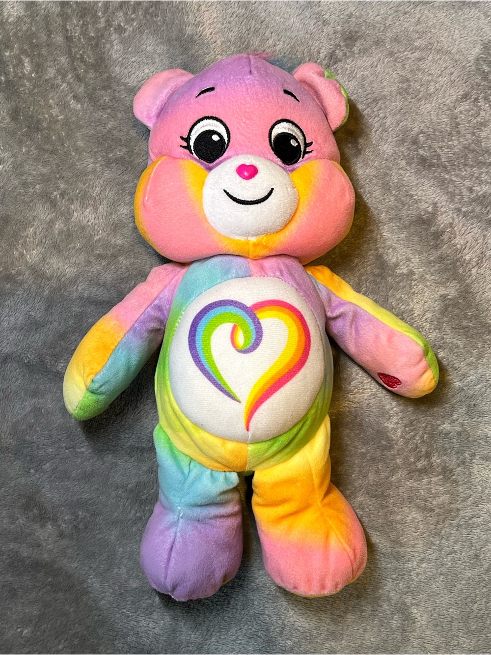 Care Bears Rainbow Heart Plush - Pink, Purple, Yellow, Green, Blue